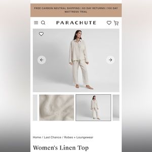 Parachute Linen Lounge Set in Bone XS